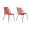 Armen Living Clip Indoor Outdoor Stackable Steel Dining Chair with Brick Red Rope, PK2 LCCPSIBRK - alternate 1